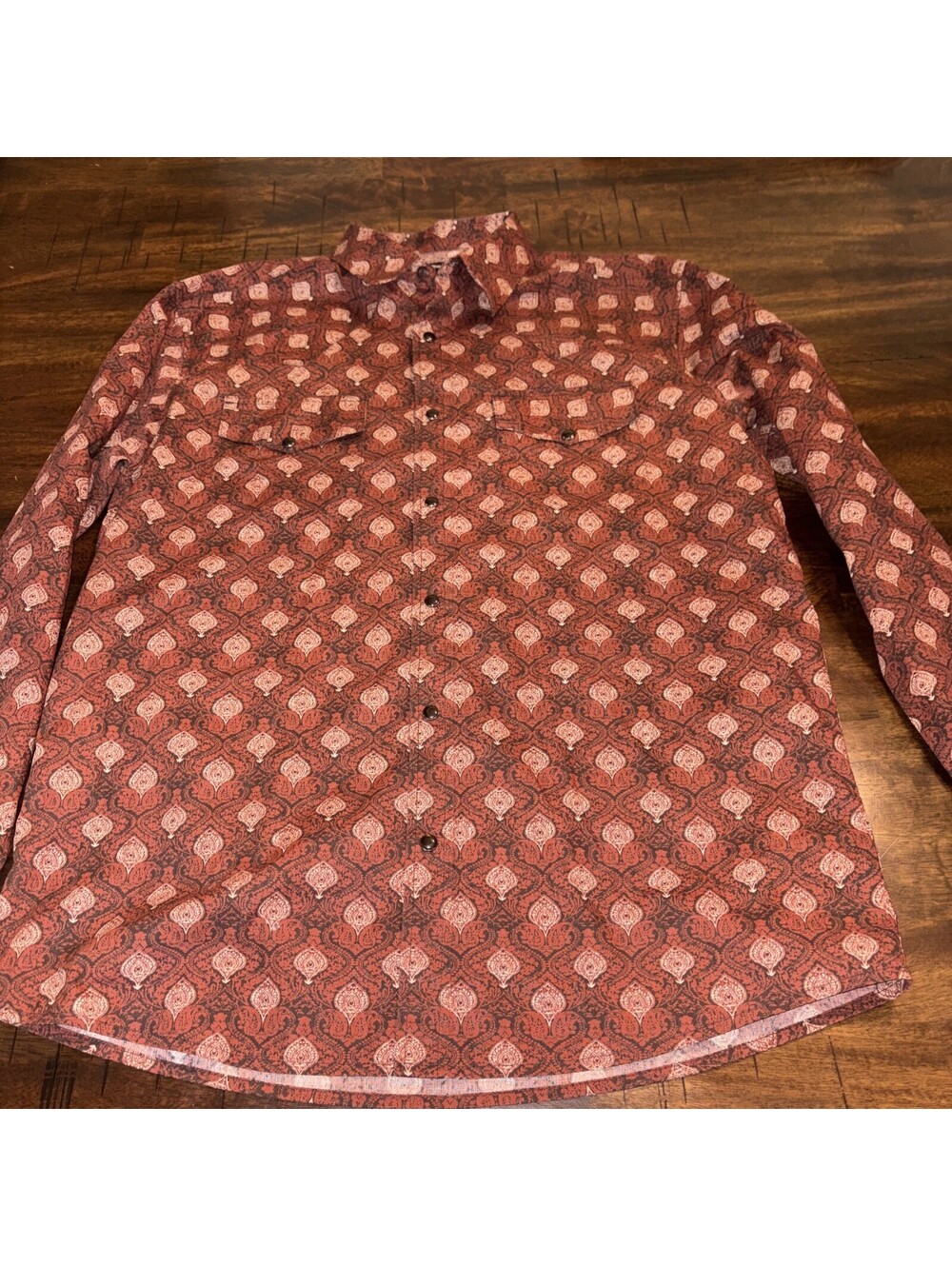 Gibson Trading Company Western Pearl Snap Shirt Long Sleeve Paisley Men’s Medium